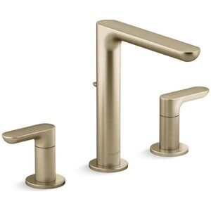 Kallista P34120-LV 002 Collection 1.2 GPM Widespread Bathroom Faucet Gold KOHLER